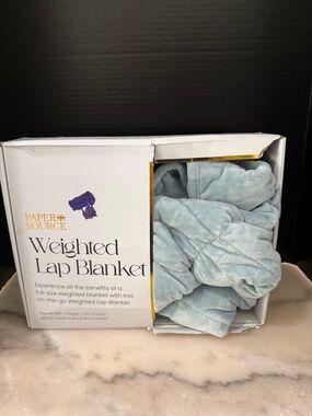 Weighted Lap Blanket powder blue by Paper Source